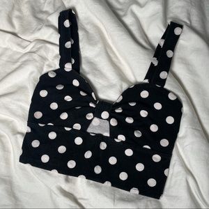 Forever 21 Polka Dot Crop Top Size S